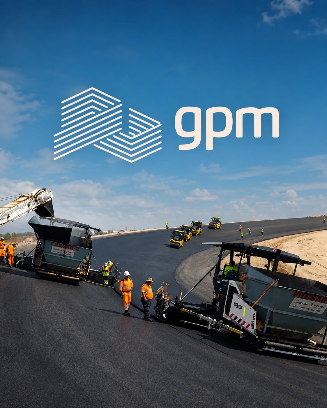 Equipe GPM executando obra de pavimentação de grande porte