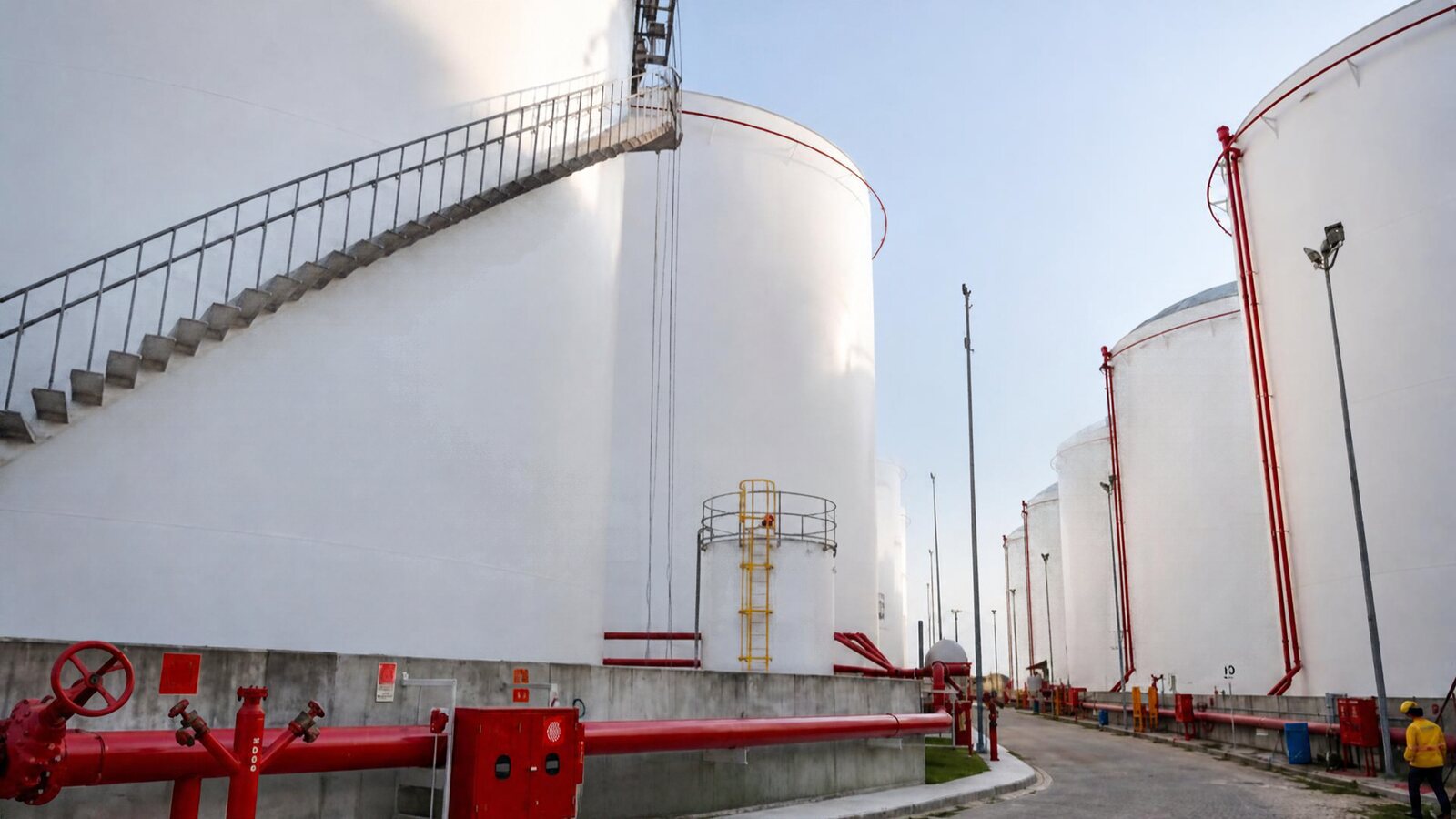 Tanques de armazenamento de um terminal executado pela GPM