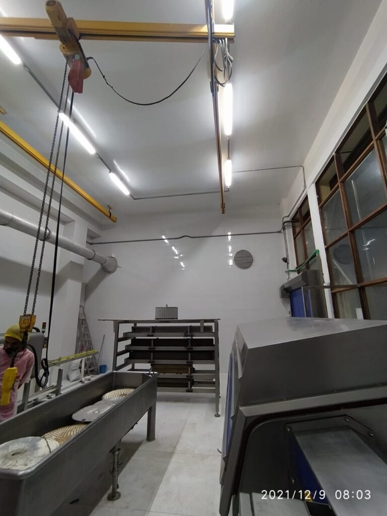 Área interna industrial reformada para o Grupo M. Dias Branco